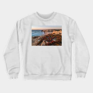 Sunset in beach with rocks in Porto Covo in Alentejo, Portugal Crewneck Sweatshirt